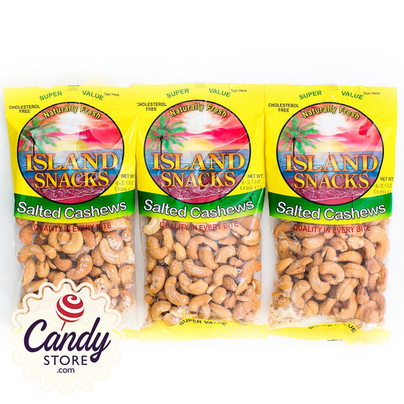Salted Cashews Island Snacks - 6ct Bags CandyStore.com