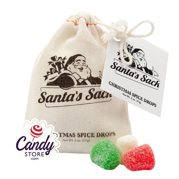Santa's Sack With Spice Drops 2oz Pouch - 12ct CandyStore.com
