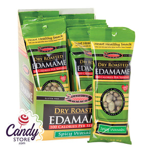 Seapoint Farms 100 Calorie Wasabi Dry Roasted Edamame 1.58oz Bag - 12ct CandyStore.com
