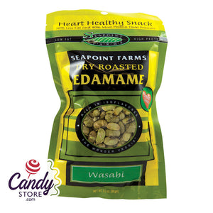 Seapoint Farms Wasabi Dry Roasted Edamame 3.5oz Bag - 12ct CandyStore.com