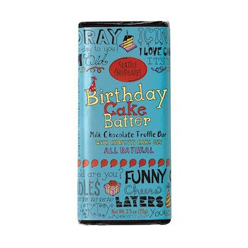 Seattle Chocolates Birthday Cake Batter Truffle Bars - 12ct CandyStore.com