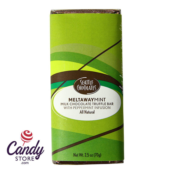 Seattle Chocolates Double Distilled Mint 2.5oz Bar - 12ct CandyStore.com