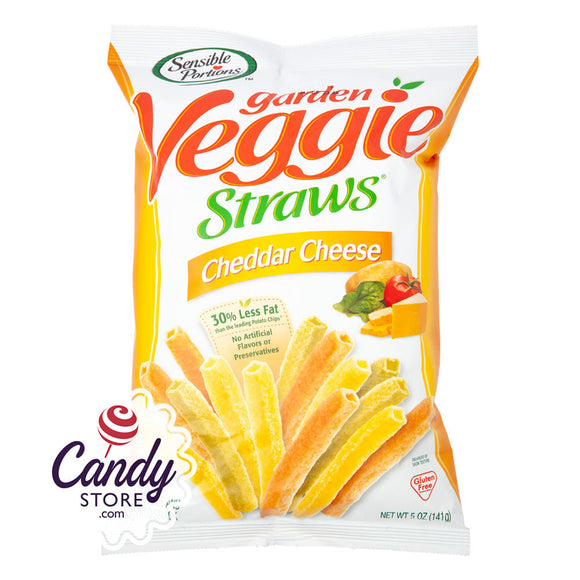 Sensible Portions Cheddar Cheese Veggie Straws 5oz Bags - 12ct CandyStore.com