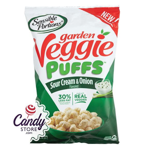 Sensible Portions Garden Veggie Puffs Sour Cream & Onion 3oz Bags - 6ct CandyStore.com