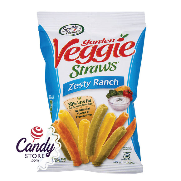 Sensible Portions Ranch Veggie Straws 1oz Bags - 24ct CandyStore.com