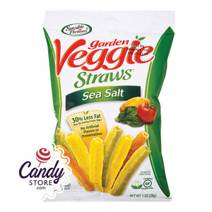 Sensible Portions Sea Salt Veggie Straws 1oz Bags - 24ct CandyStore.com