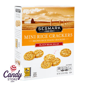 Sesmark Mini Rice Cracker Black Bean Salsa 5.25oz - 6ct CandyStore.com