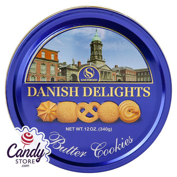 Sherwood Butter Cookies 12oz Tin - 12ct CandyStore.com