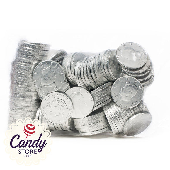Silver Chocolate Coins - 1.5lb Bulk CandyStore.com