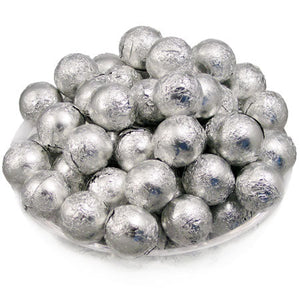 Silver Foil Chocolate Balls - 10lb CandyStore.com