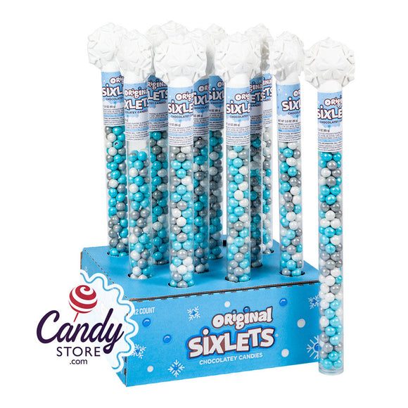 Sixlets Snowflake Cane 3.4oz - 12ct CandyStore.com