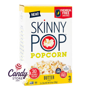 Skinnypop Microwave Butter Popcorn 8.4oz Boxes - 12ct CandyStore.com
