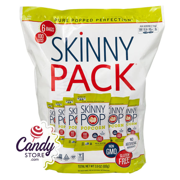 Skinnypop Skinny Pack Popcorn 6-Piece Bags - 10ct CandyStore.com