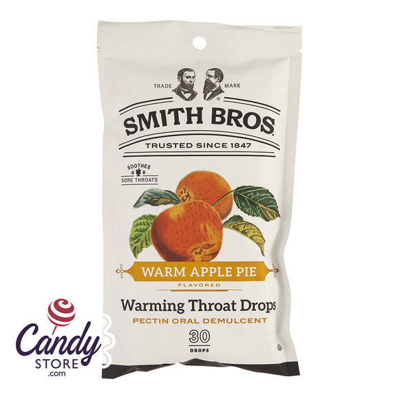 Smith Bros Cough Drops Warm Apple Pie 4oz Peg Bag - 12ct CandyStore.com