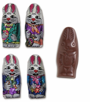 Solid Foil Wrapped Milk Chocolate Bunnies - 10lb CandyStore.com