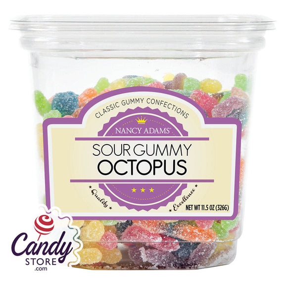 Sour Gummy Octopus 11.5oz Tub - 12ct CandyStore.com