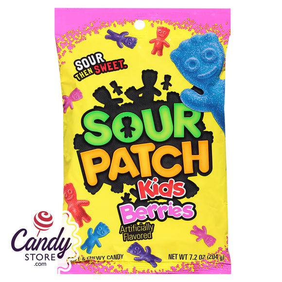 Sour Patch Kids Berries 7.2oz Peg Bag - 12ct CandyStore.com