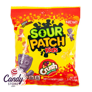 Sour Patch Kids Crush Fruit Mix Peg 5oz - 12ct CandyStore.com