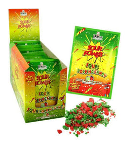 Sour Power Popping Candy Green Apple/Strawberry - 18ct CandyStore.com