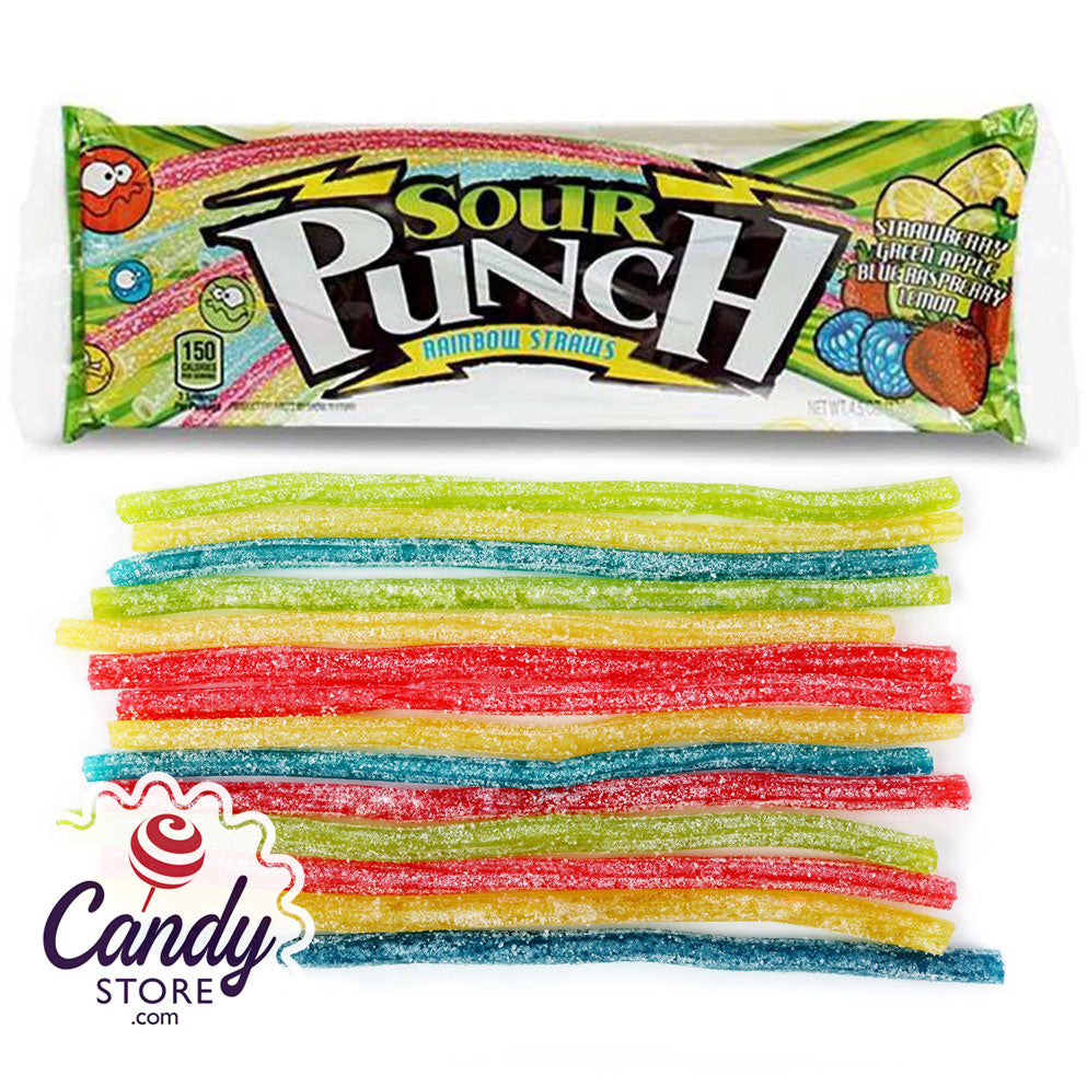 Sour Punch Rainbow Straws King Size 4.5oz 24ct