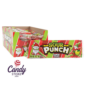 Sour Punch Santa Straws 3.7oz - 144ct CandyStore.com