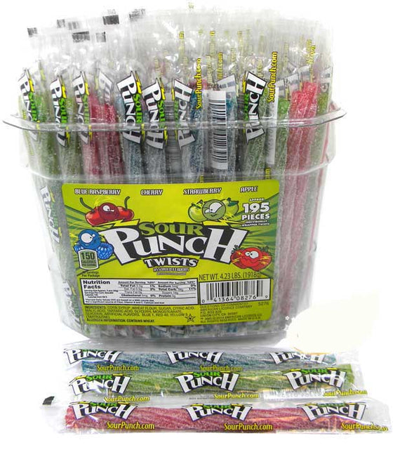 Sour Punch Twist Wrapped - 195ct Tub CandyStore.com