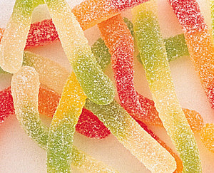 Sour Squiggles Gummi Worms - 5lb CandyStore.com