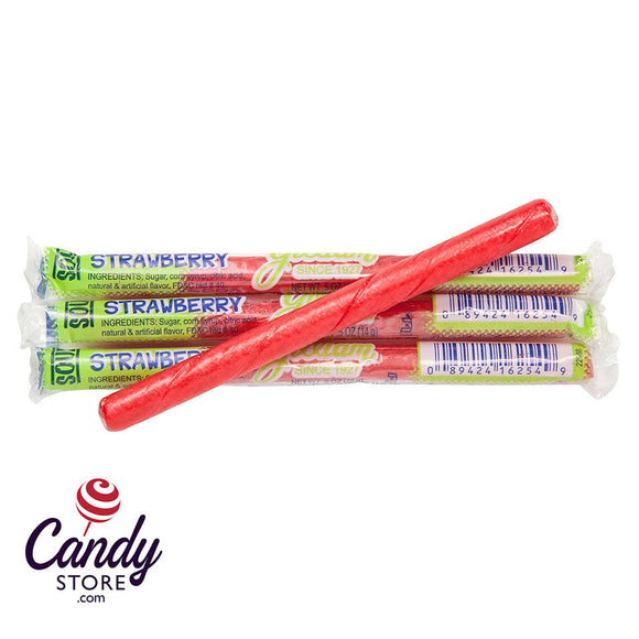 Sour Strawberry Candy Sticks - 80ct CandyStore.com