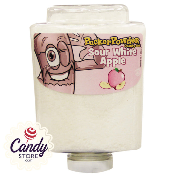 Sour White Apple Pucker Powder Candy Art - 9oz Bottle CandyStore.com