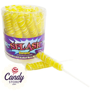 Spiral Color Splash Mini Pops Yellow - 30ct CandyStore.com