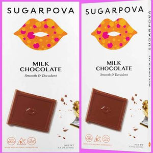 Sugarpova Milk Chocolate Slim Bars - 12ct CandyStore.com