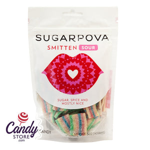 Sugarpova Smitten Sour Belts 5oz Pouch - 6ct CandyStore.com