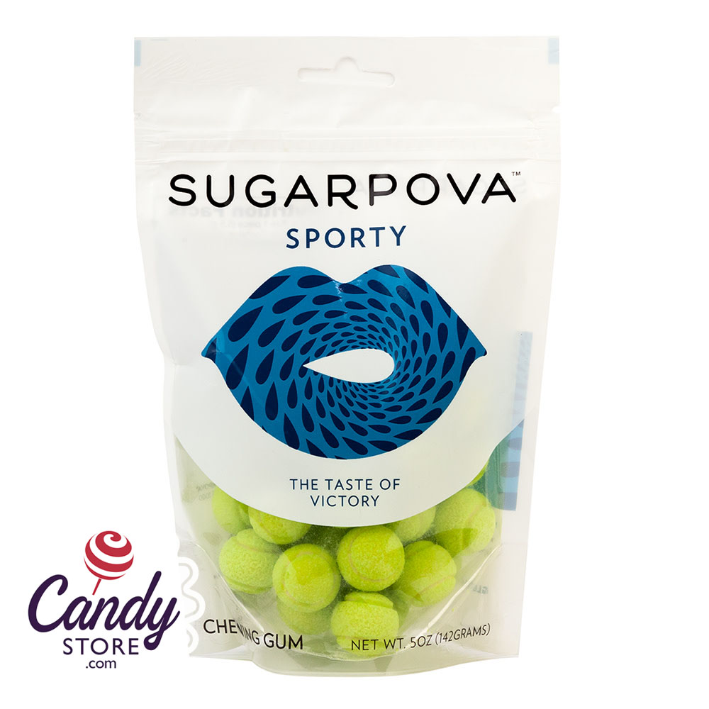Sugarpova Sporty Green Tennis Ball Gum 5oz Pouch 6ct