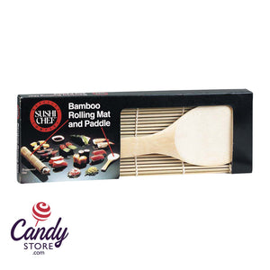 Sushi Chef Bamboo Rolling Mat And Paddle - 6ct CandyStore.com