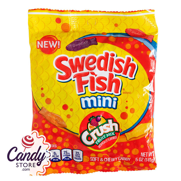 Swedish Fish Crush Fruit Mix Peg Bags 5oz - 12ct CandyStore.com