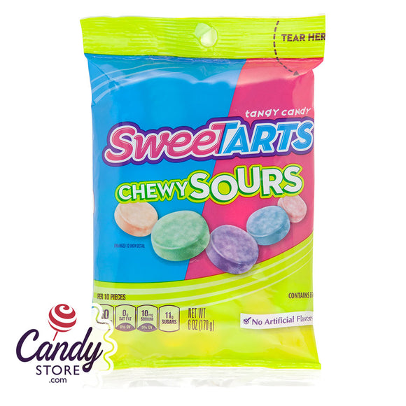 Sweetarts Chewy Sours 6oz Peg Bag - 12ct CandyStore.com