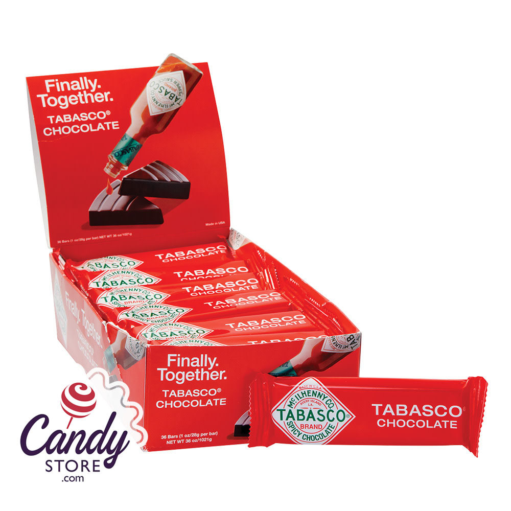 Tabasco Spicy Dark Chocolate 1oz Bar 36ct