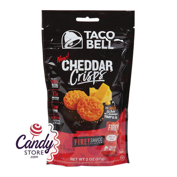 Taco Bell Fire Cheddar Crisps 2oz Peg Bags - 9ct CandyStore.com