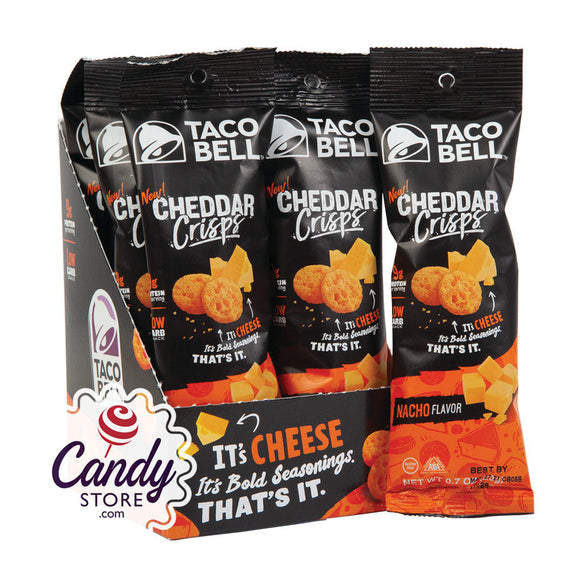 Taco Bell Nacho Cheddar Crisps 0.7oz Pouch - 48ct CandyStore.com