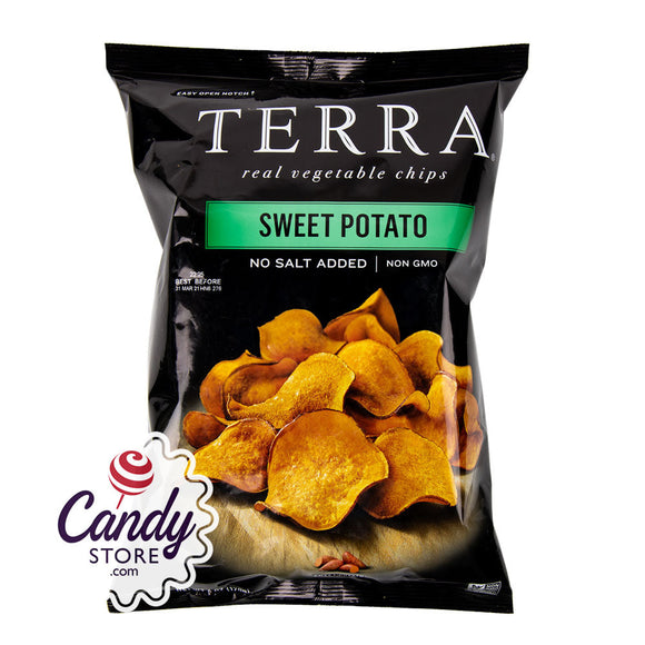 Terra Chips No Salt Added Sweet Potato Chips 6oz Bags - 12ct CandyStore.com