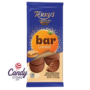 Terry's Chocolate Orange Milk Chocolate With Cookie Pieces Bar 3.17oz - 100ct CandyStore.com