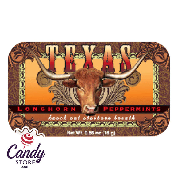 Texas Long Horn Mints Tin - 24ct CandyStore.com