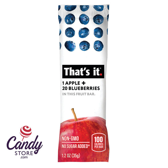 That's It Apple Blueberry Fruit Bar 1.2oz - 12ct CandyStore.com