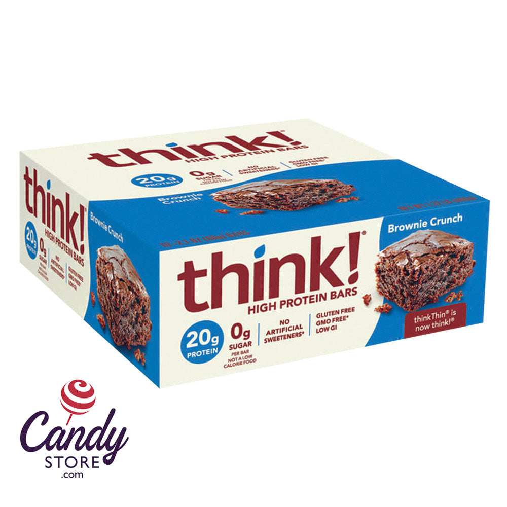 Think! Brownie Crunch Protein Bar 2.1oz 10ct - CandyStore.com