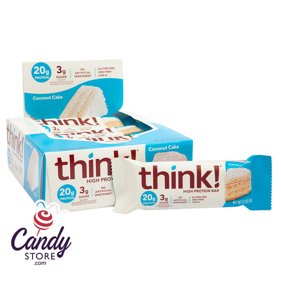 Think! High Protein Coconut Cake 2.1oz Bar - 10ct CandyStore.com