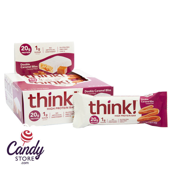 Think! High Protein Double Caramel Bliss 2.1oz Bar - 10ct CandyStore.com