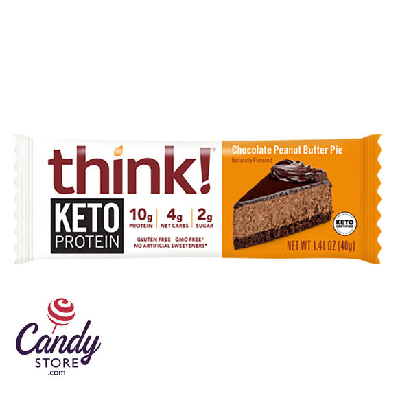 Think! Keto Protein Chocolate Peanut Butter Pie 1.41oz - 10ct CandyStore.com