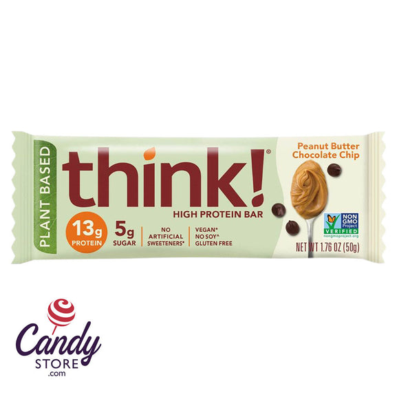 Think! Plant Based Peanut Butter Chocolate Chip 1.78oz - 10ct CandyStore.com