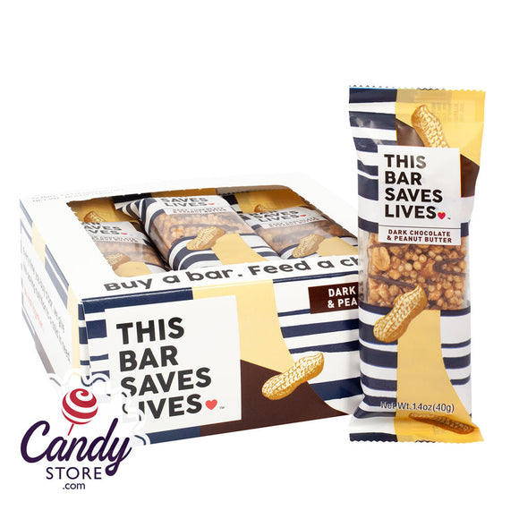 This Bar Saves Lives Dark Chocolate Peanut Butter 1.4oz - 12ct CandyStore.com