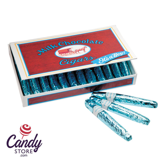 Thompson It's A Boy Milk Chocolate Foiled Cigars 0.75oz - 24ct CandyStore.com